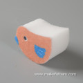 customized animal shape prining melamine sponge